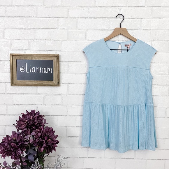Juicy Couture Tops - Juicy Couture Crystal Blue Tiered Tank